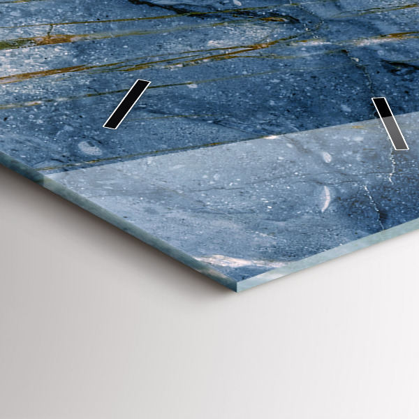 Orologio verticale Trama di marmo blu