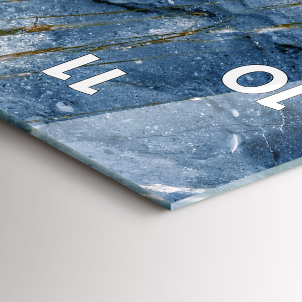 Orologio verticale Trama di marmo blu