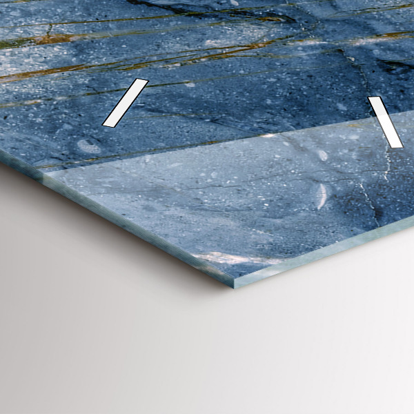 Orologio verticale Trama di marmo blu