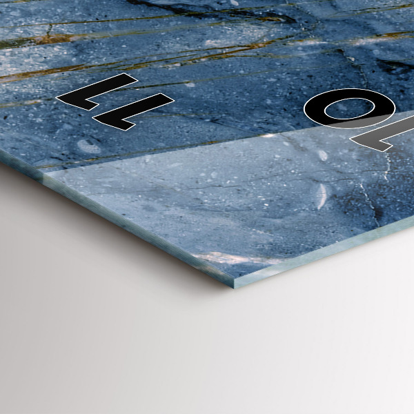 Orologio verticale Trama di marmo blu