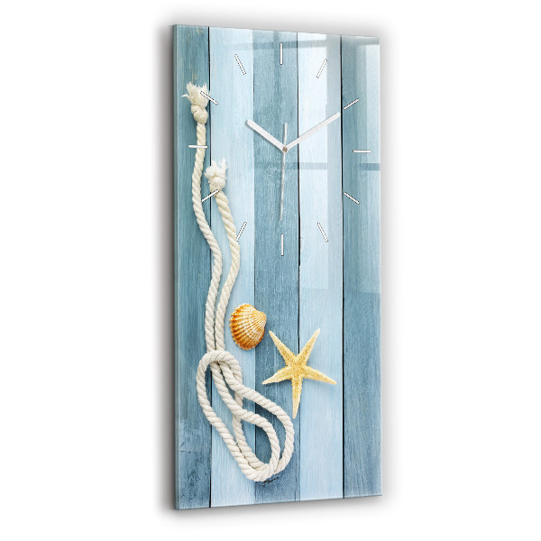 Orologio verticale Strisce di tavole e guscio