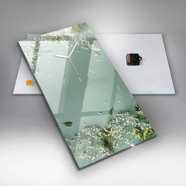 Orologio verticale Fiori delicati