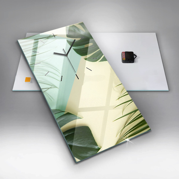 Orologio verticale Foglie di Monstera