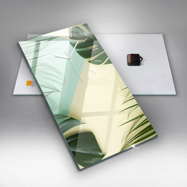 Orologio verticale Foglie di Monstera