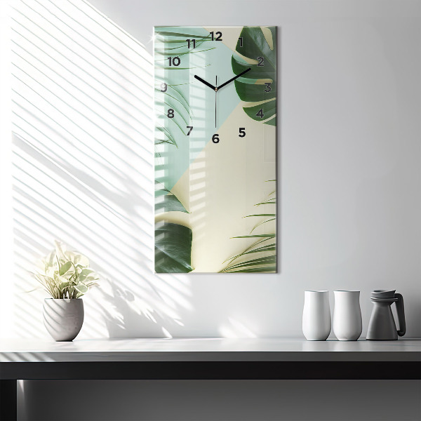 Orologio verticale Foglie di Monstera