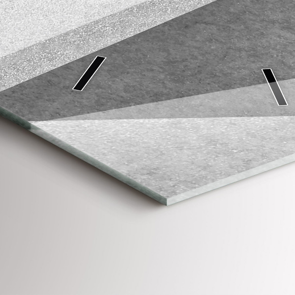 Orologio verticale Astrazione geometrica grigia