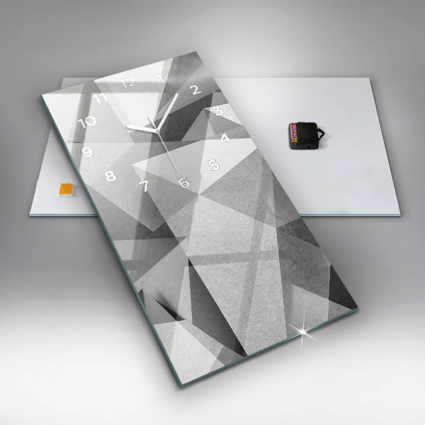 Orologio verticale Astrazione geometrica grigia