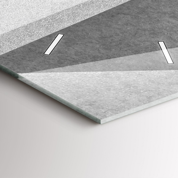 Orologio verticale Astrazione geometrica grigia