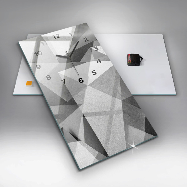 Orologio verticale Astrazione geometrica grigia