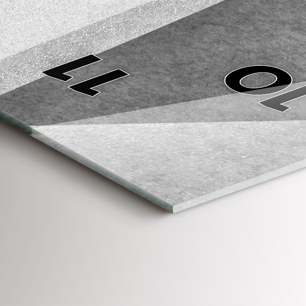 Orologio verticale Astrazione geometrica grigia