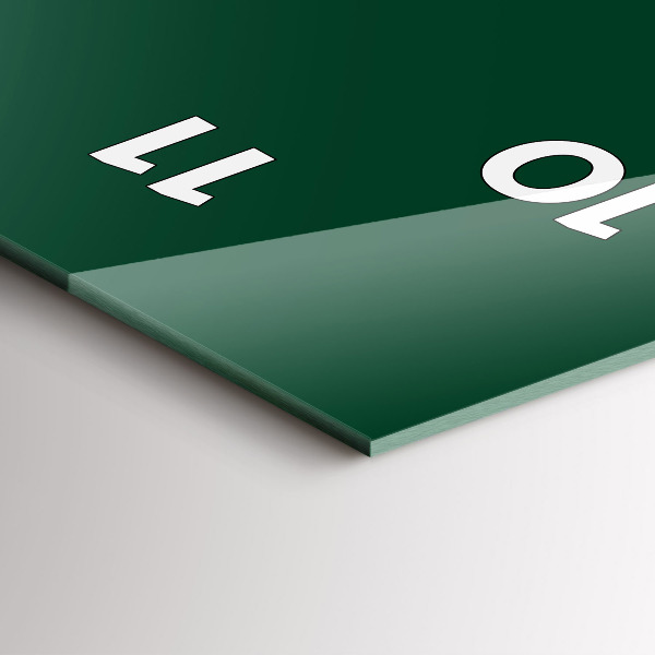 Orologio verticale in vetro Colore verde bottiglia