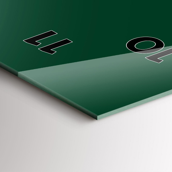 Orologio verticale in vetro Colore verde bottiglia