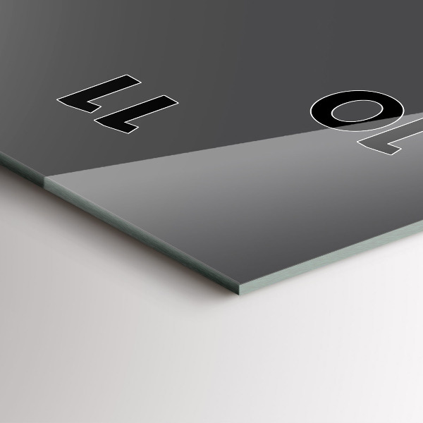 Orologio verticale in vetro Colore grigio