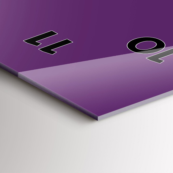 Orologio verticale in vetro Viola