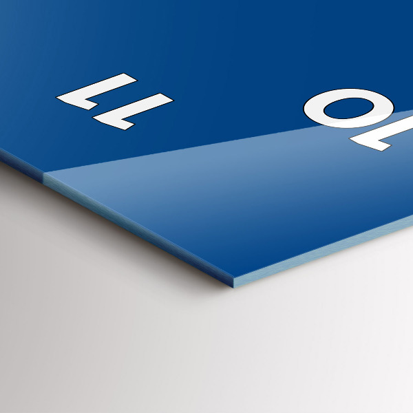 Orologio verticale in vetro Colore blu