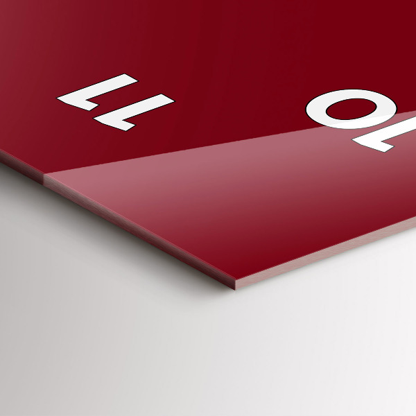 Orologio verticale in vetro Colore bordeaux