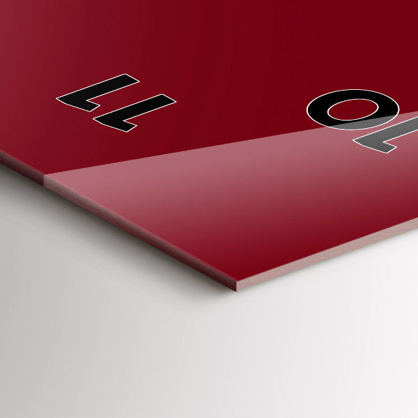 Orologio verticale in vetro Colore bordeaux