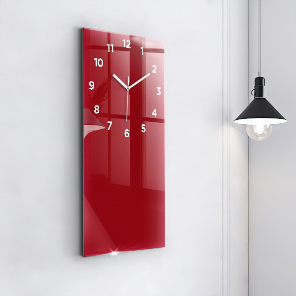 Orologio verticale in vetro Colore rosso