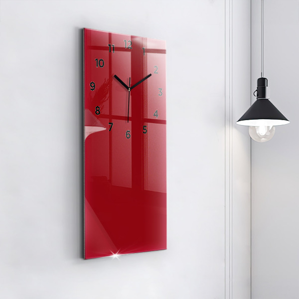 Orologio verticale in vetro Colore rosso