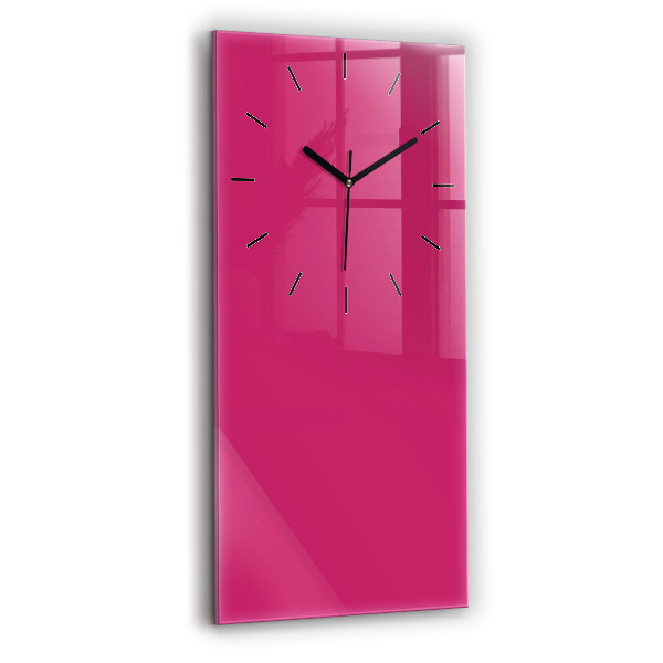 Orologio verticale in vetro Colore rosa intenso