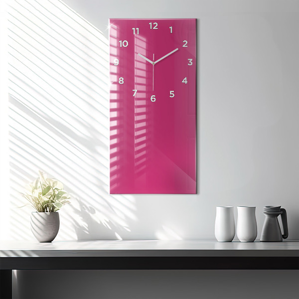 Orologio verticale in vetro Colore rosa intenso