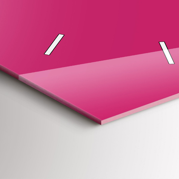 Orologio verticale in vetro Colore rosa intenso