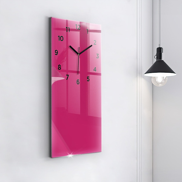 Orologio verticale in vetro Colore rosa intenso
