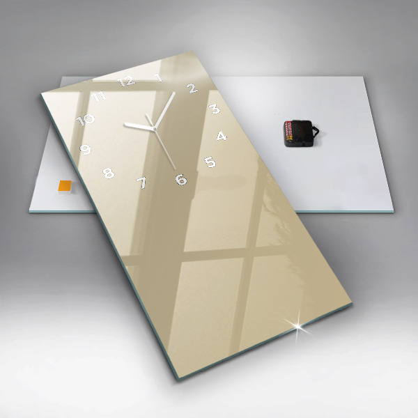 Orologio verticale in vetro Colore beige