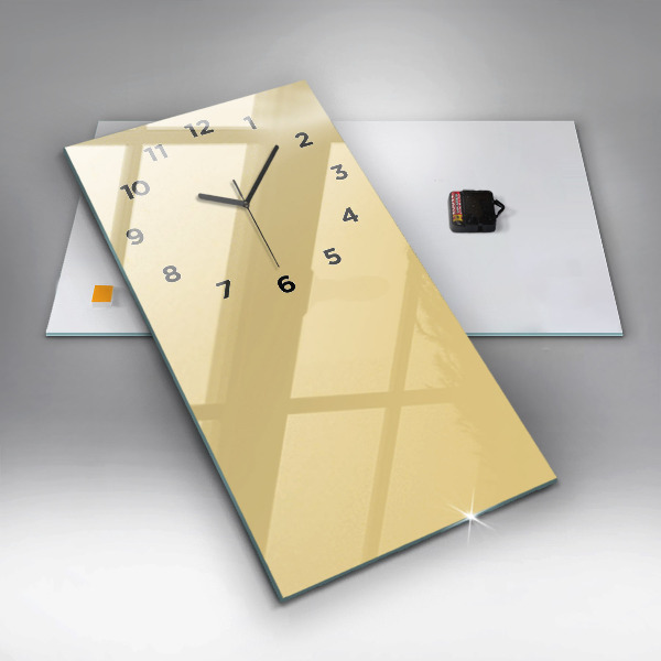 Orologio verticale in vetro Colore crema
