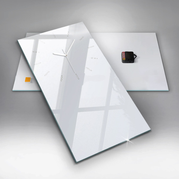 Orologio verticale in vetro Colore bianco scuro