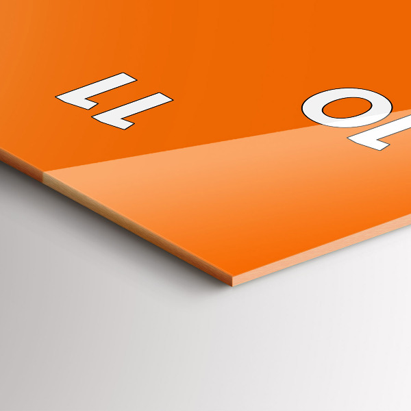 Orologio verticale in vetro Colore arancione