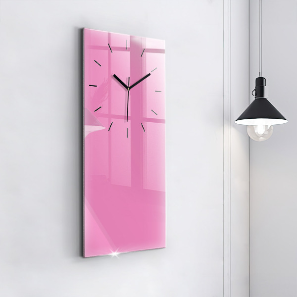 Orologio verticale in vetro Colore rosa