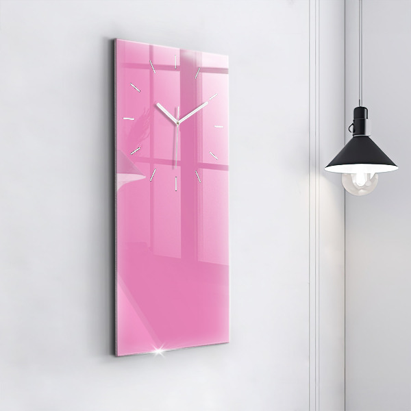 Orologio verticale in vetro Colore rosa