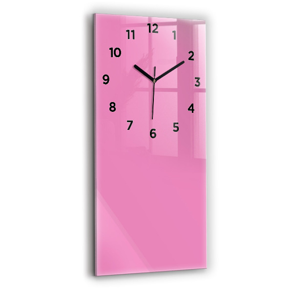 Orologio verticale in vetro Colore rosa
