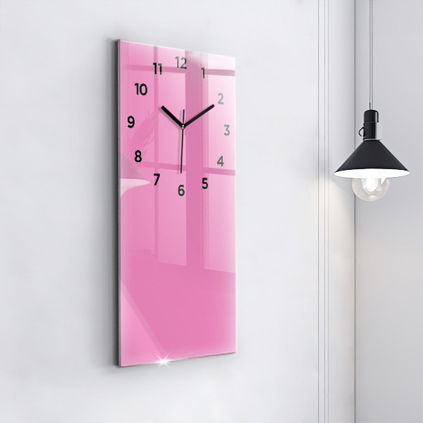 Orologio verticale in vetro Colore rosa