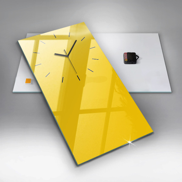 Orologio verticale in vetro Colore giallo chiaro