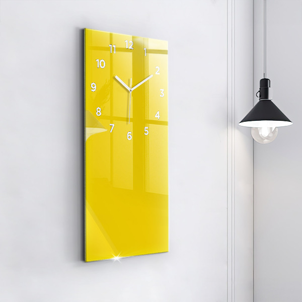 Orologio verticale in vetro Colore giallo chiaro