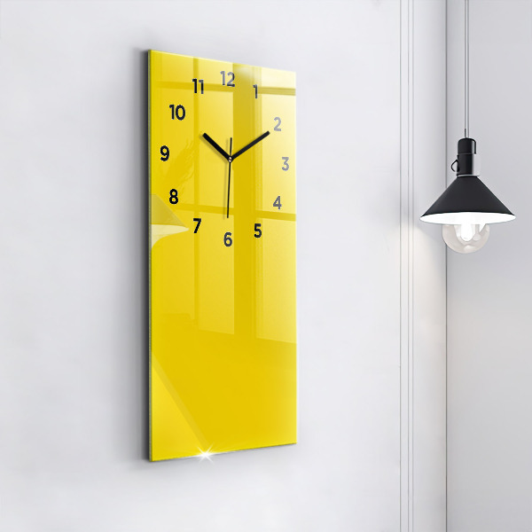 Orologio verticale in vetro Colore giallo chiaro
