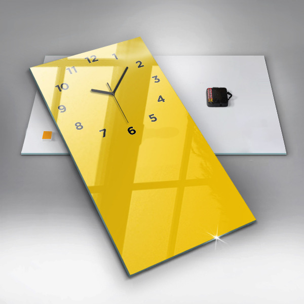 Orologio verticale in vetro Colore giallo chiaro