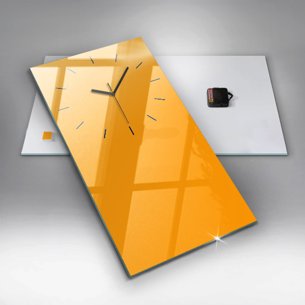 Orologio verticale in vetro Colore giallo dorato