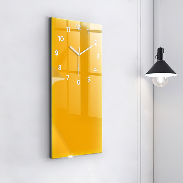 Orologio verticale in vetro Colore giallo dorato