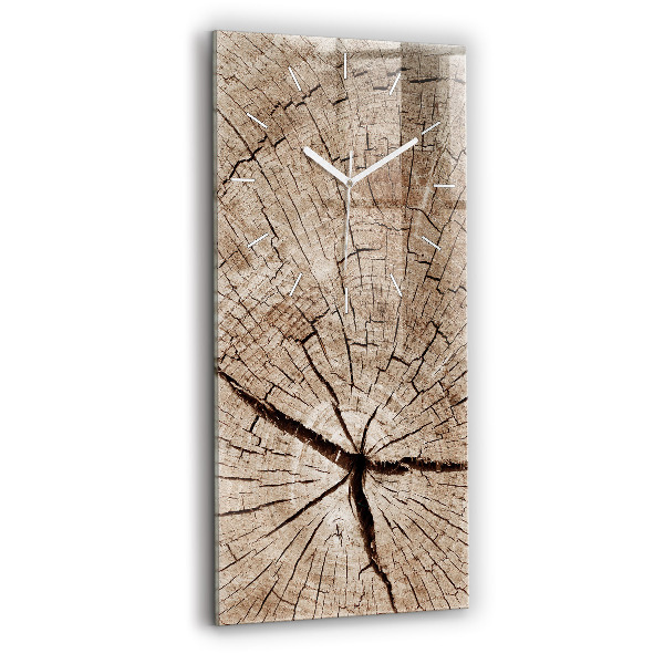 Orologio verticale Vecchio ceppo di legno