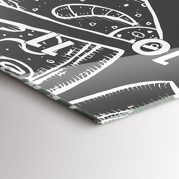 Orologio verticale Pizza dipinta