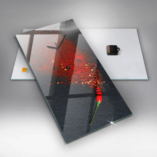 Orologio verticale Condimento al peperoncino rosso