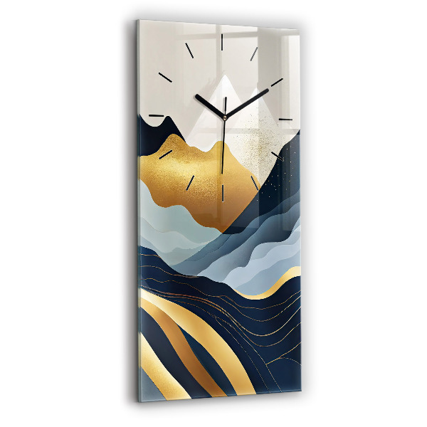 Orologio verticale in vetro Montagne astratte