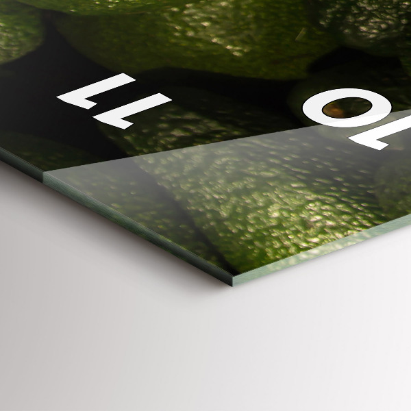 Orologio verticale in vetro Avocado