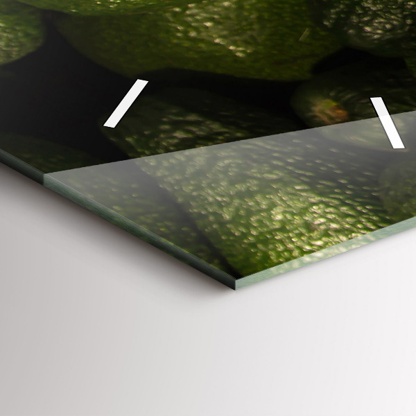 Orologio verticale in vetro Avocado