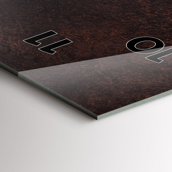 Orologio verticale in vetro Una tazza di caffè