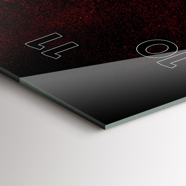 Orologio verticale in vetro Peperoncini