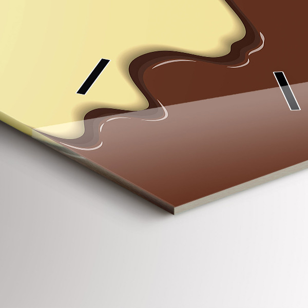 Orologio verticale in vetro Waffle e gelato